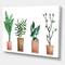 Designart - Duo of Potted Flowers House Plants - Farmhouse Canvas Wall Art Print